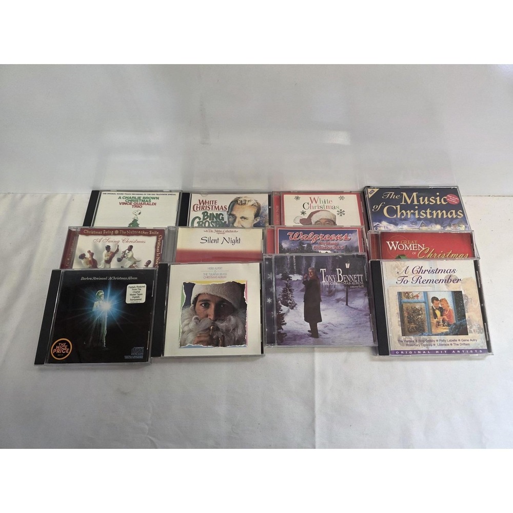 13 CD Christmas Lot Vince Guaraldi Bing Crosby Streisand Tony Bennett Holiday